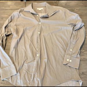 Merona button down shirt, mens L, beige